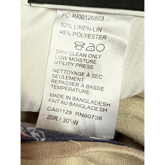 NEW Ralph Lauren Boy's Suit Pants Khaki Beugene Black Label Linen Size 20 30" - Picture 8 of 9